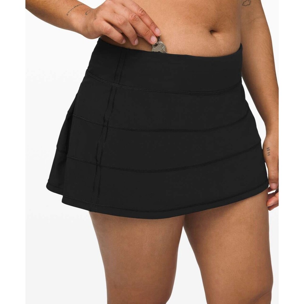 Lululemon Pace Rival Skirt (Regular) *4-way Stretch 13" Black Sz 8 Pickleball